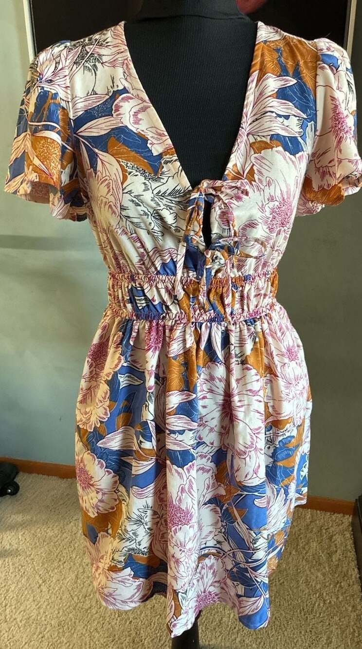 Band Of The Free Floral dress Sz S A584